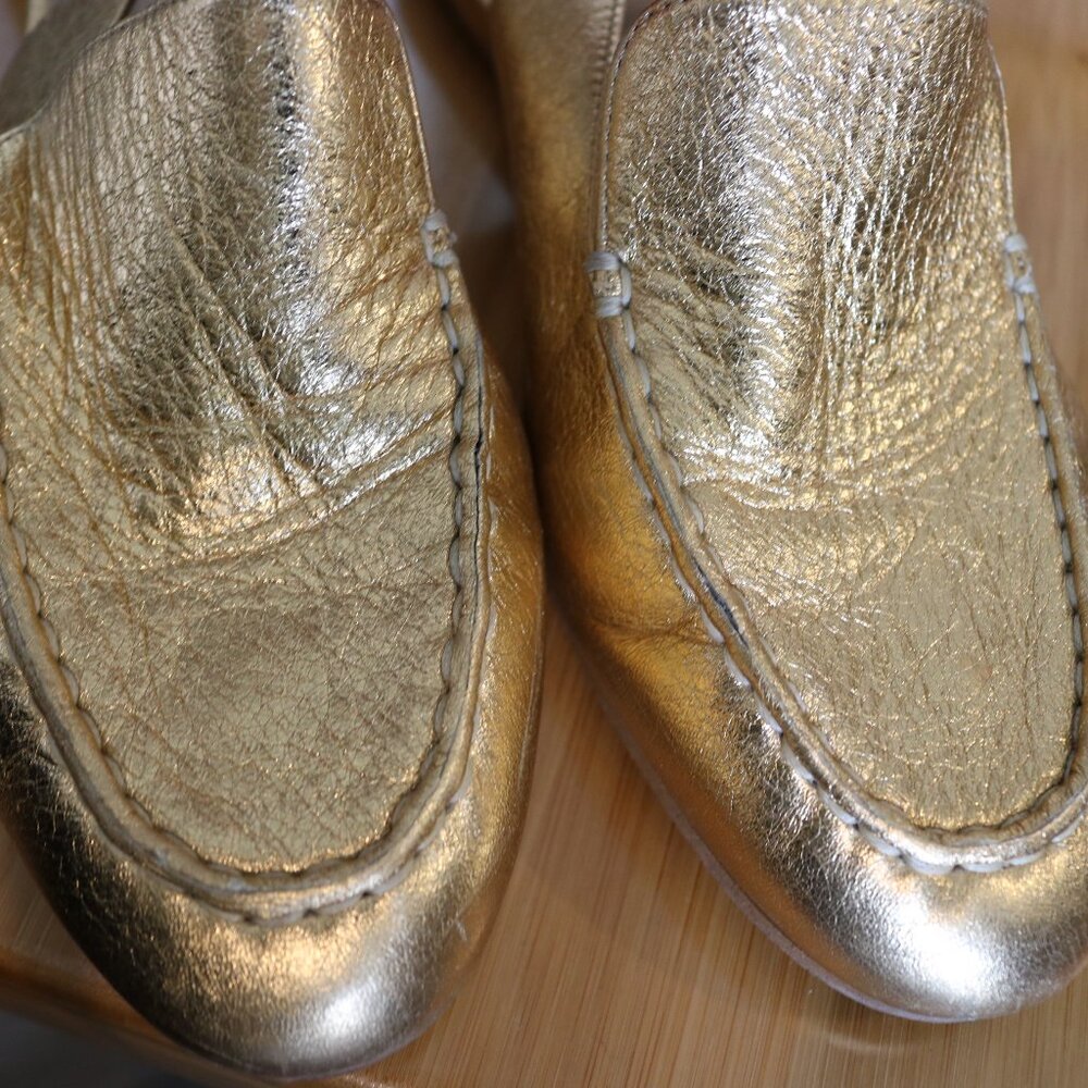 Botkier Selma Gold Slingbacks Flates with Bow Size 9/40 - Picture 3 of 4